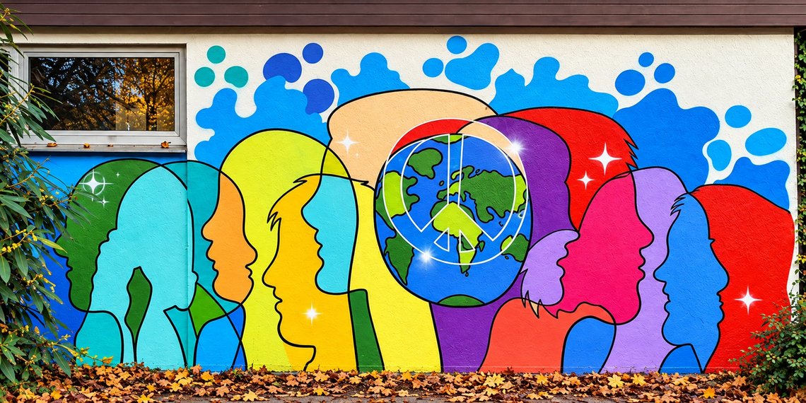 Bunte Gestaltung an unserer Schule
